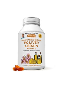 Andrew Lessman Andrew Lessman PC Liver & Brain Benefits 180 Softgels - Phosphatidyl Choline, Most Important Building Block for Healthy Liver and Brain Structure and Function. No Additives. Easy to Swallow Softgels  - Image 1