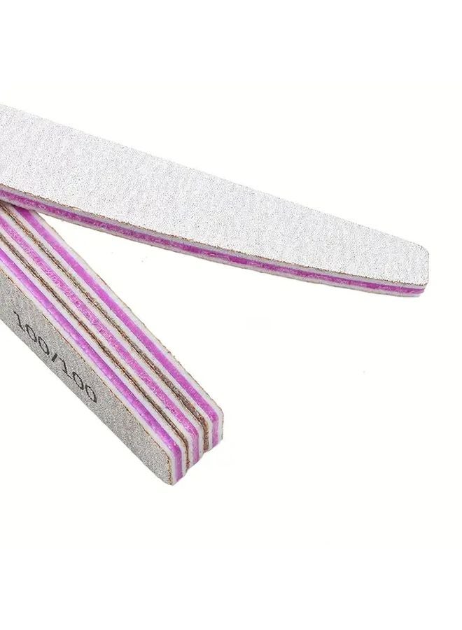 10 Pcs Mix Pack Acrylic Nail Files Grit 80 100 150 180 240 Washable Wear Resistant Sandpaper - Image 4