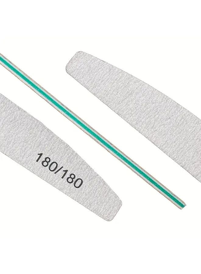 10 Pcs Mix Pack Acrylic Nail Files Grit 80 100 150 180 240 Washable Wear Resistant Sandpaper - Image 3