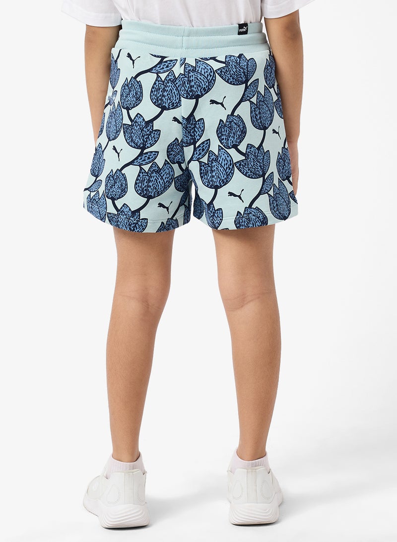 بوما شورت بلوسوم أساسي مزين بطبعة للأطفال - Image 2