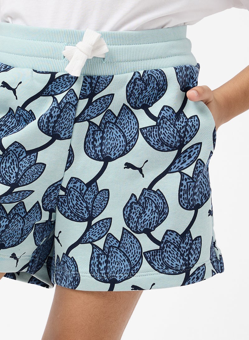 بوما شورت بلوسوم أساسي مزين بطبعة للأطفال - Image 3
