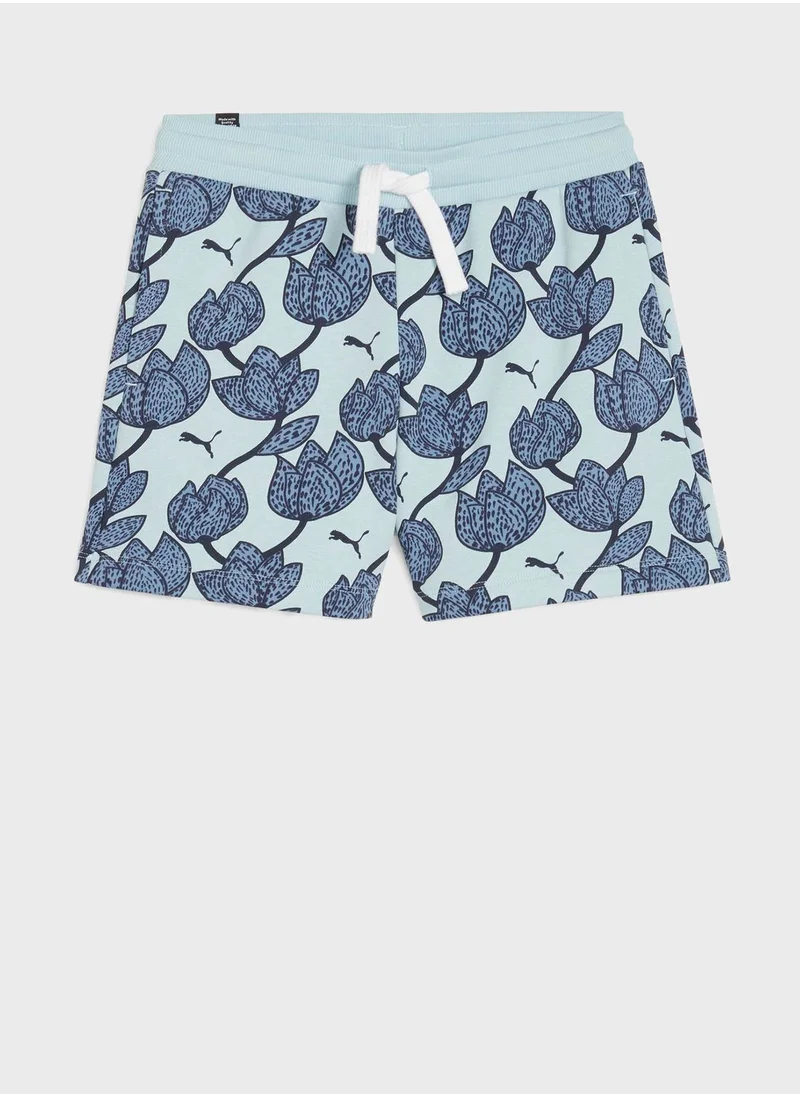 PUMA Kids Essential Blossom Printed Shorts