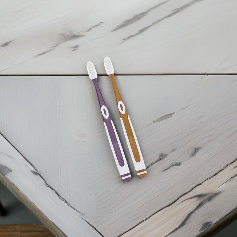 8 قطع فرشاة أسنان ذات شعيرات ناعمة مع رؤوس سيليكون نانوية فائقة النعومة محمولة للسفر وللأسنان الحساسة - Image 5