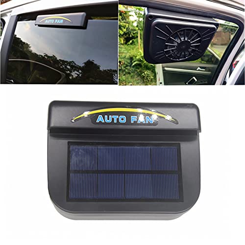 Torcarvh Solar Power Car Auto Air Vent Cool Fan Cooler Ventilation System Radiator Exhaust Heat Fan Automobile Fans with Rubber - Image 1