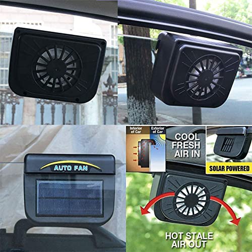 Torcarvh Solar Power Car Auto Air Vent Cool Fan Cooler Ventilation System Radiator Exhaust Heat Fan Automobile Fans with Rubber - Image 2