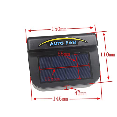 Torcarvh Solar Power Car Auto Air Vent Cool Fan Cooler Ventilation System Radiator Exhaust Heat Fan Automobile Fans with Rubber - Image 3