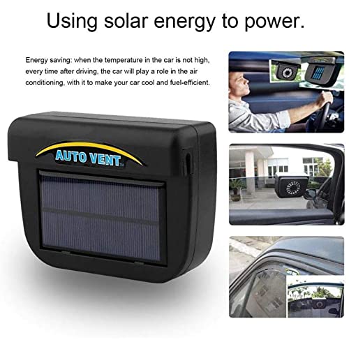 Torcarvh Solar Power Car Auto Air Vent Cool Fan Cooler Ventilation System Radiator Exhaust Heat Fan Automobile Fans with Rubber - Image 4