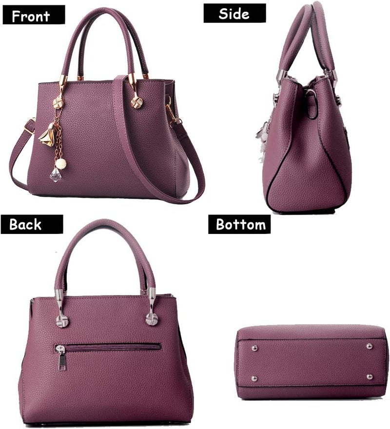 Jeniulet Purses and Handbags for Women Fashion Ladies PU Leather Top Handle Satchel Shoulder Tote Bags - Image 4