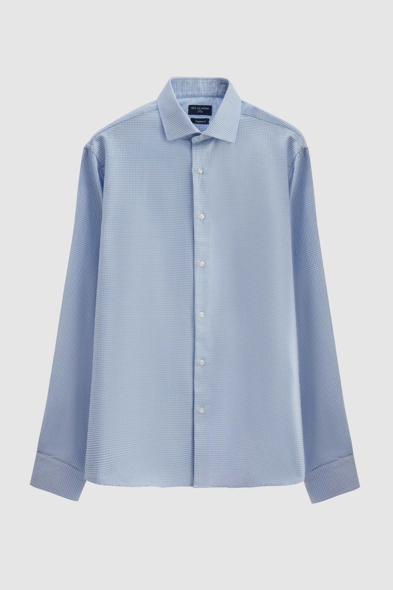 D'S DAMAT D'S Groom Ds Groom Regular Fit Blue Striped Patterned Shirt
