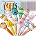 BUNMO Cute Pens Squishy Fun Pens wSoft Grip 24 Colorful Refills Gifts for Tweens Fun Pencils for Kids Zodiac Characters Gift for Teens Squishies for Kids Squishy 12 Pack - Image 3