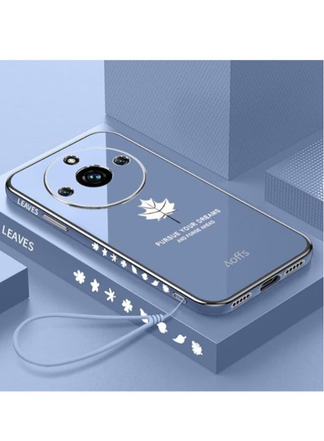 Case Compatible with Realme 11 Pro Plus 5G, Maple Leaf Pattern Ultra Thin TPU Bumper Shockproof Soft Cover Electroplating Phnom Penh Design Silicone Slim Case - Image 1