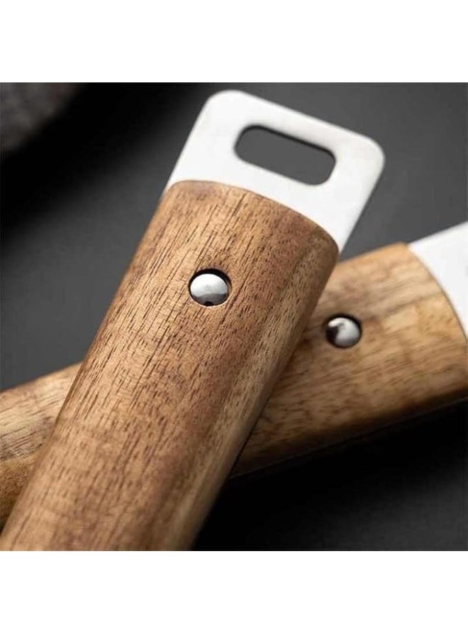 Happy Home Multifunctional peeler for fruits, vegetables and cheese made of stainless steel with a wooden handle  - Image 4