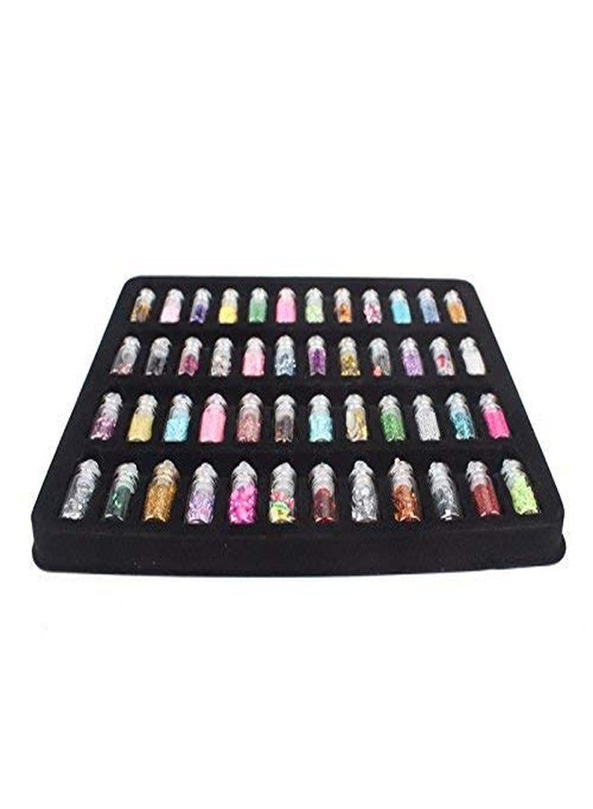 Belicia 48 Bottles/Set DIY Nail Art Charms Kit Contain Random Nail Art Pearl Sequin Nail Glitter Powder Acrylic Rhinestone Decoration Kit Makeup Cosmetic Tool - Image 5