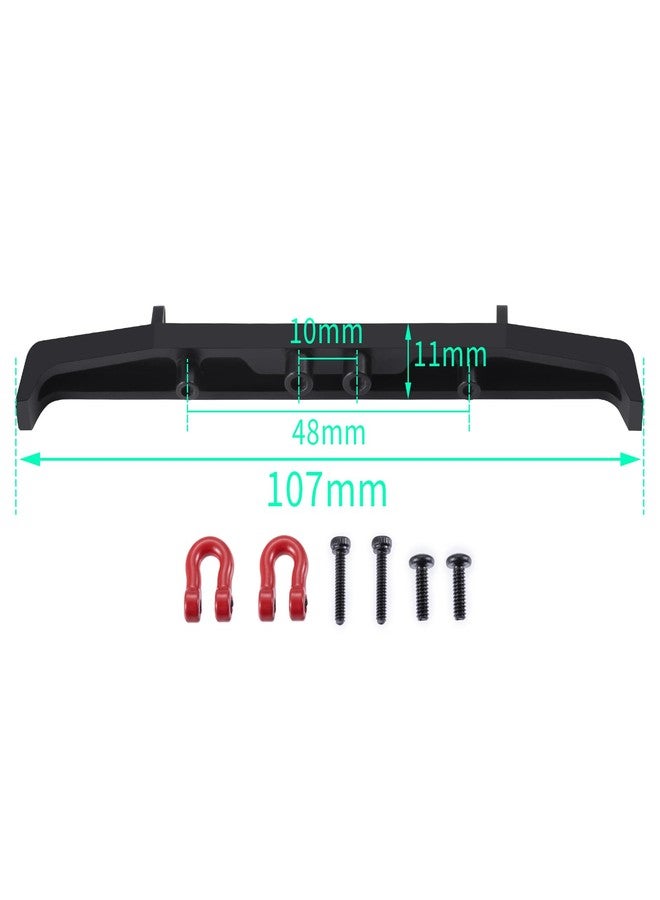 MORFUM 26g Front and 16g Rear Bumper with Tow Trailer Hook, Aluminum Front&Rear Bumper Mounts Set for 1/18 TRX4M High Trail K10 RC Crawler Car Upgrade Parts - Image 2