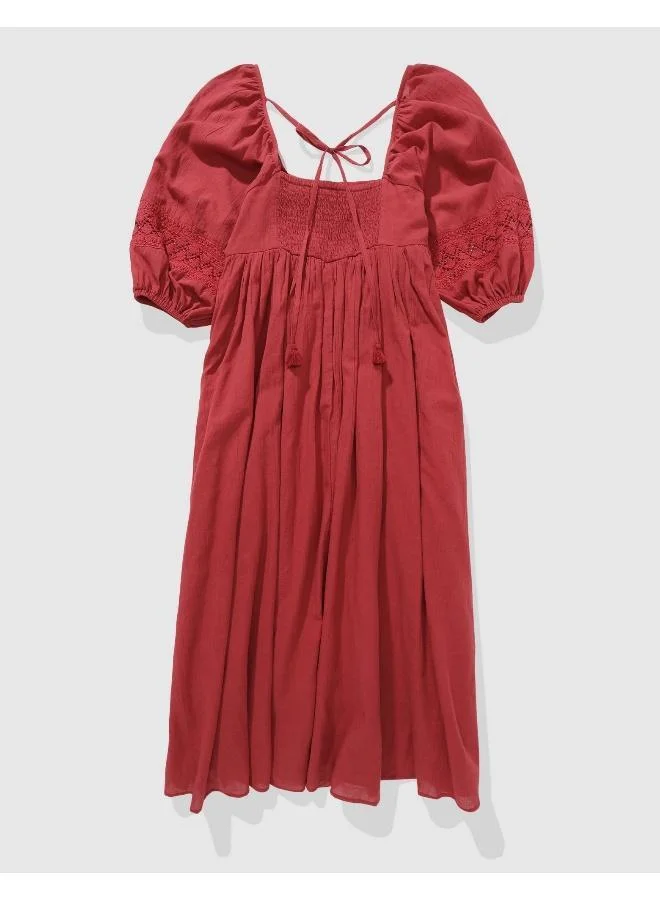 Aerie Aerie Crochet Midi Dress