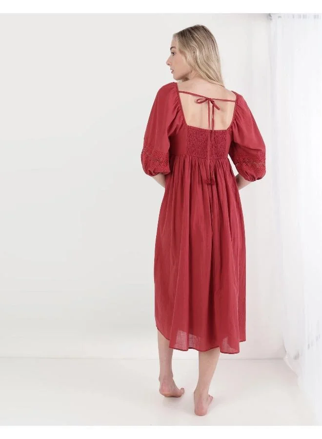 Aerie Aerie Crochet Midi Dress