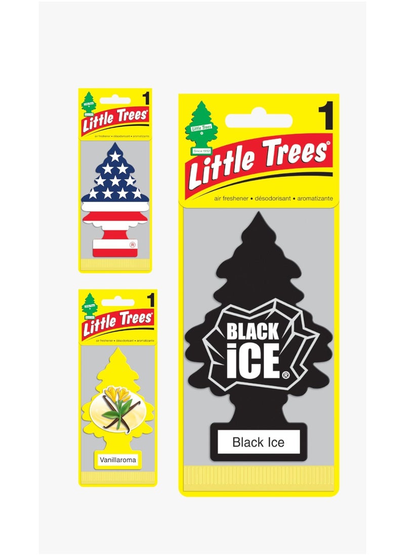 LITTLE TREES - LITTLE TREES 3PCS HANGING CARD AIR FRESHENER - Image 1