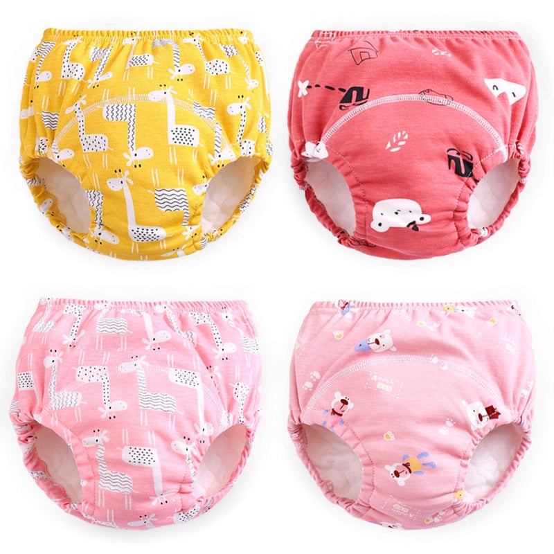 Max Shape Potty Training Pants Girls 2T,3T,4T,Toddler Training Underwear for Baby Girls 4 Pack Red 3T - Image 1