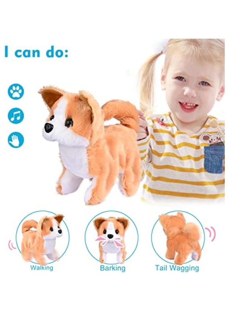 SYOSI Plush Interactive Toy, Electronic Pet, Plush Golden Retriever Toy Puppy Electronic Interactive Pet Dog, Can Walking, Barking, Tail Wagging, Stretching, Companion Animal for Kids (Alaska Dog) - Image 2