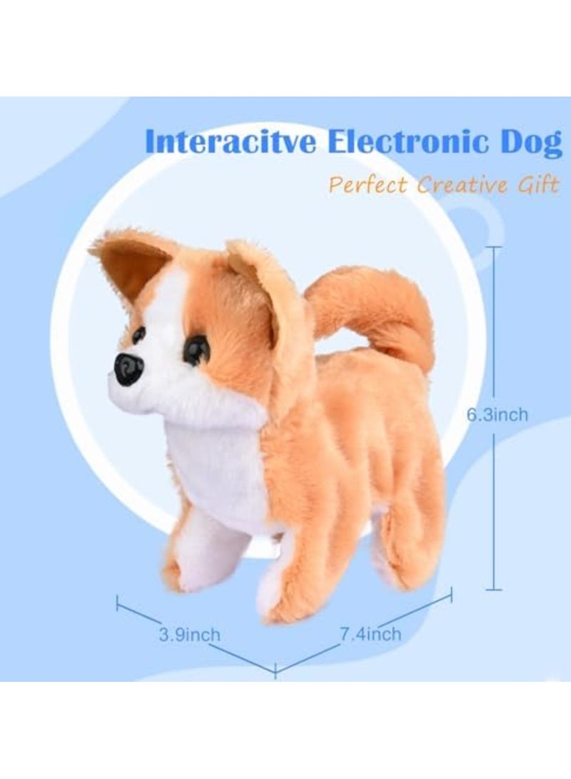 SYOSI Plush Interactive Toy, Electronic Pet, Plush Golden Retriever Toy Puppy Electronic Interactive Pet Dog, Can Walking, Barking, Tail Wagging, Stretching, Companion Animal for Kids (Alaska Dog) - Image 3