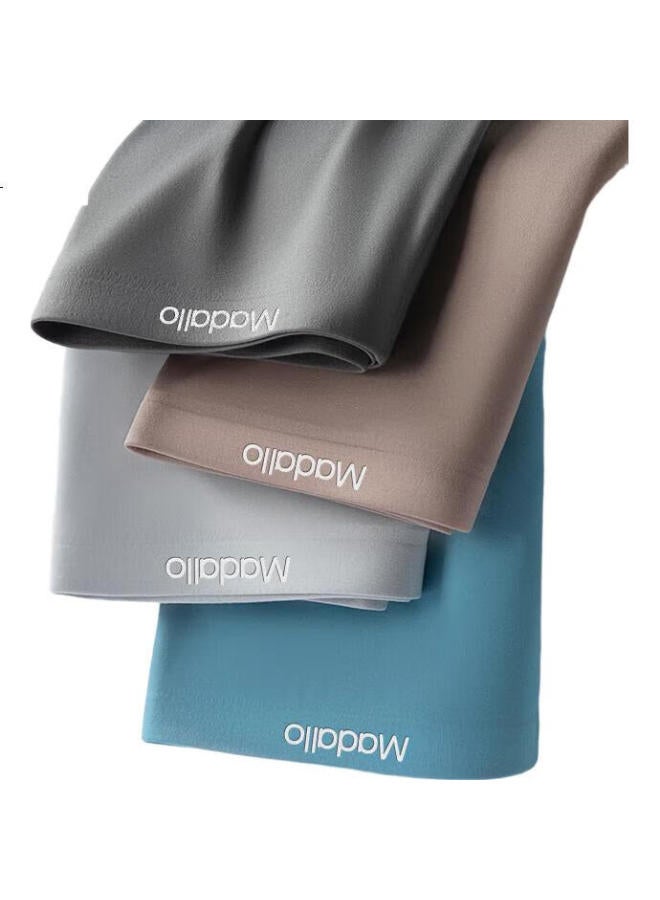 Modal Men'S Underwear, 100S Modal Double-Sided Boxer Briefs, 10A Antibacterial Mid-Rise Seamless Breathable Boxer Shorts, 3-Pack - Image 1