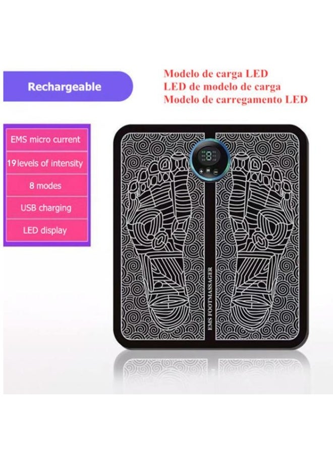 إسكدنيا Electric EMS Foot Massager Pad Portable Foldable Massage Mat Muscle Stimulation Improve Blood Circulation Relief Pain Relax Feet