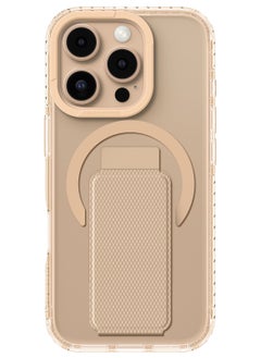 AMAZINGthing Titan PRO Mag Holder (10Feet) Drop Proof 3 in 1 Multifunctional for iPhone 16 PRO Grip Strap/Phone Stand/Case Cover Compatible with Magsafe - Desert Titanium 
