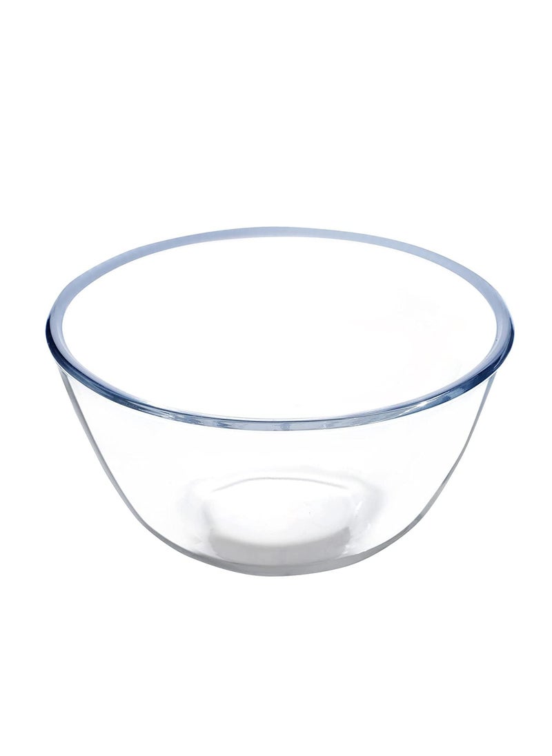 BLISS START BLISS START Borosilicate Glass Mixing Bowl and Serving Bowl Micro Wave Oven Safe 1000ml Set of 1 Piece Transparent Clear  - Image 2