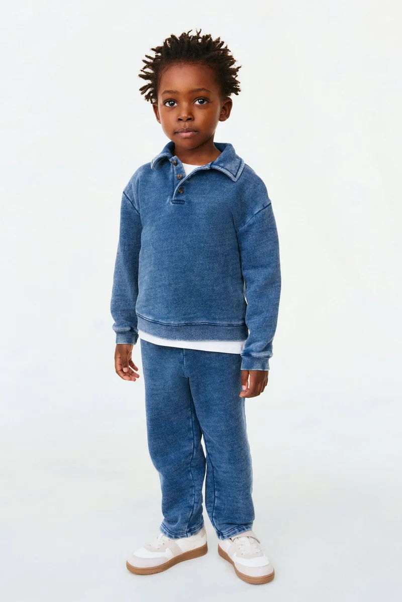 H&M Denim-look cotton joggers