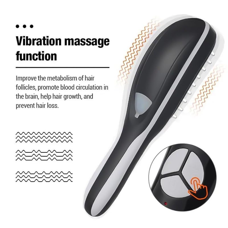 Azelf Handheld Hair Health Red Blue Light Therapy Electric Hair Growth Brush Portable Electric Scalp Massager - Image 2