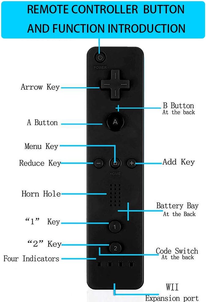 ZeroStory 2 Packs Wireless Controller and Nunchuck for Wii and Wii U Console, Gamepad with Silicone Case and Wrist Strap (Black and Red) - Image 2