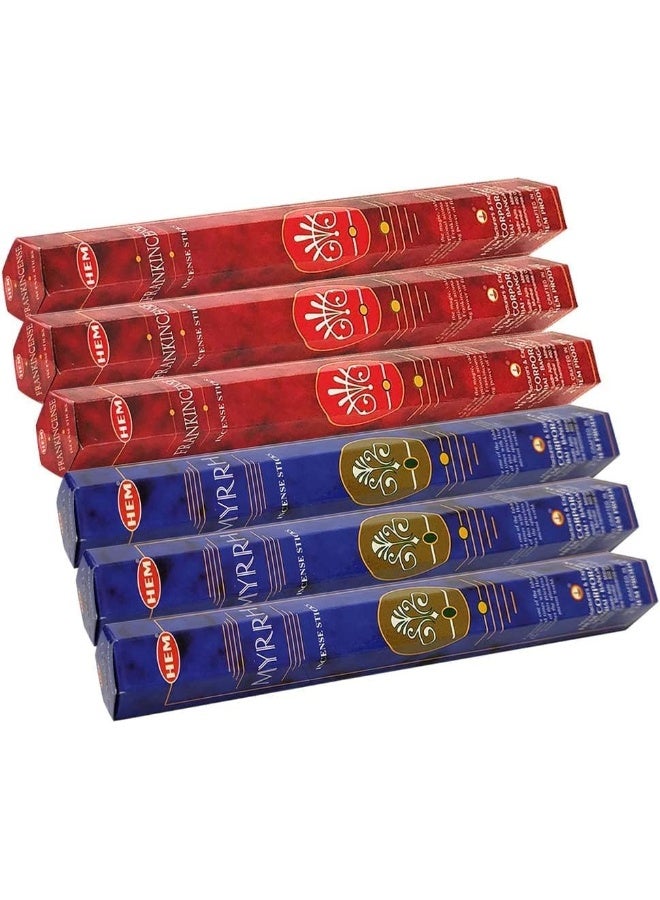 TRUMIRI Frankincense & Myrrh Incense Bundle: 2 Sets of 3 Packs (20 Sticks Each), Incense Holder, Spiritual Décor & Home Fragrance - Image 4