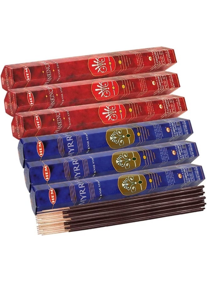 TRUMIRI Frankincense & Myrrh Incense Bundle: 2 Sets of 3 Packs (20 Sticks Each), Incense Holder, Spiritual Décor & Home Fragrance - Image 5