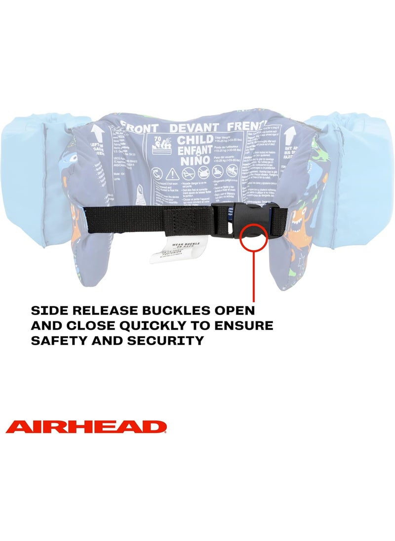 Airhead Airhead Water Otter Classic Life Jacket Flotation Devices for Kids Monster  - Image 4