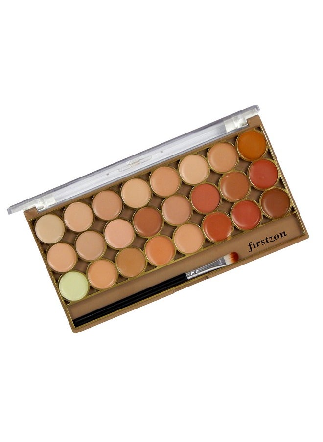 FIRSTZON Professional Bronze Highlight Cream Palette Radiant Natural 24 Concealer  - Image 1