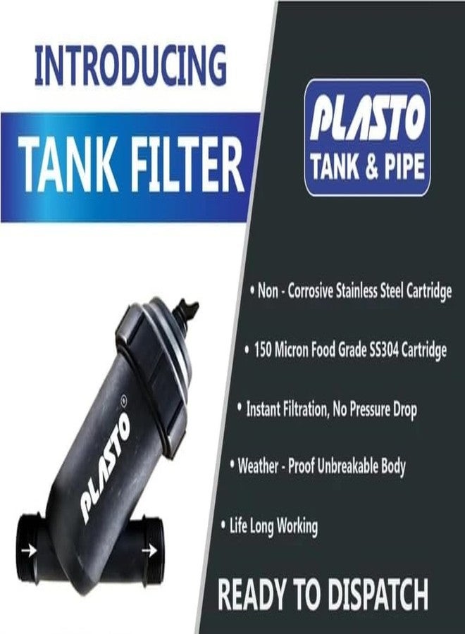 Plasto Water Tank Filter Cleans All Sand, Dirt 150 Micron | 304 Mesh Filter for Home or Apartment Water Tank | 5 Year Warranty (2 inch / 50 mm) - Image 4