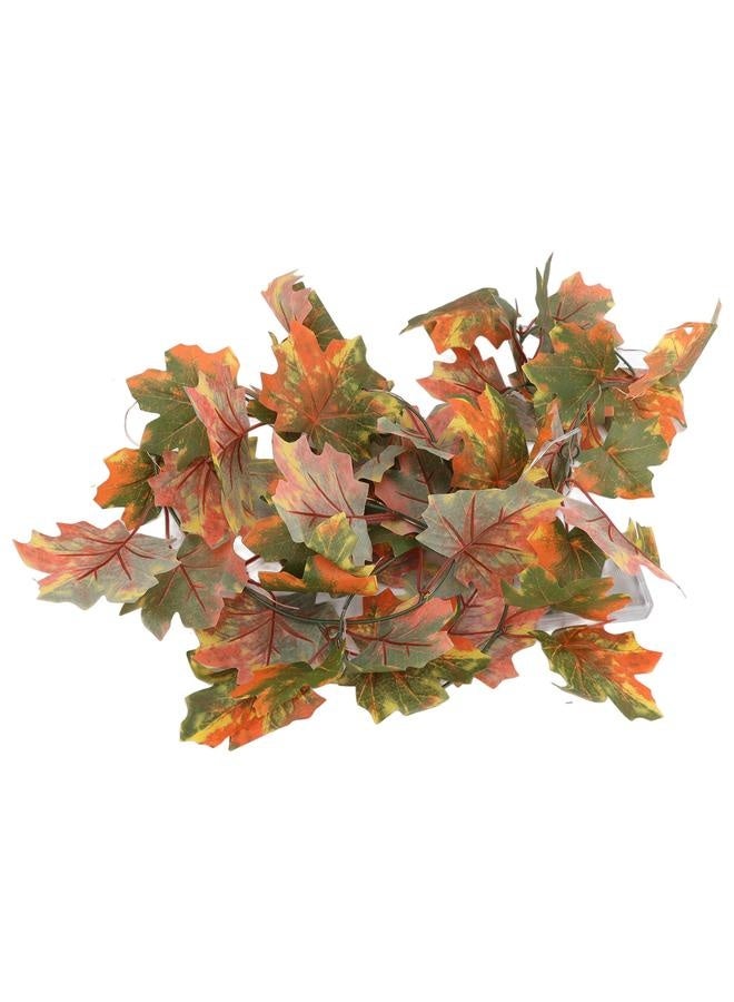 NIBEMINENT LED Maple Leaves String Light Plastic 2.2m 20LEDs Warm Light Autumn Decoration for Festival Party Garden  - Image 1