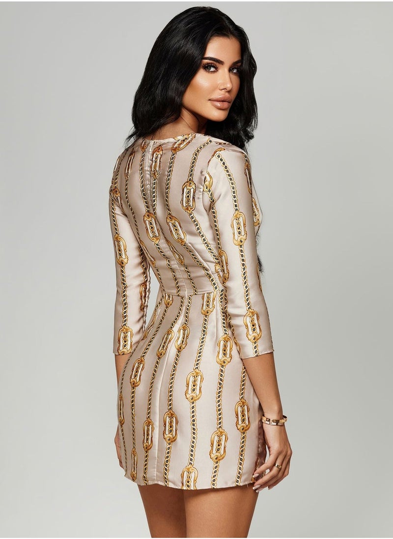 انيتاس فستان بطبعة سلسلة - Image 2