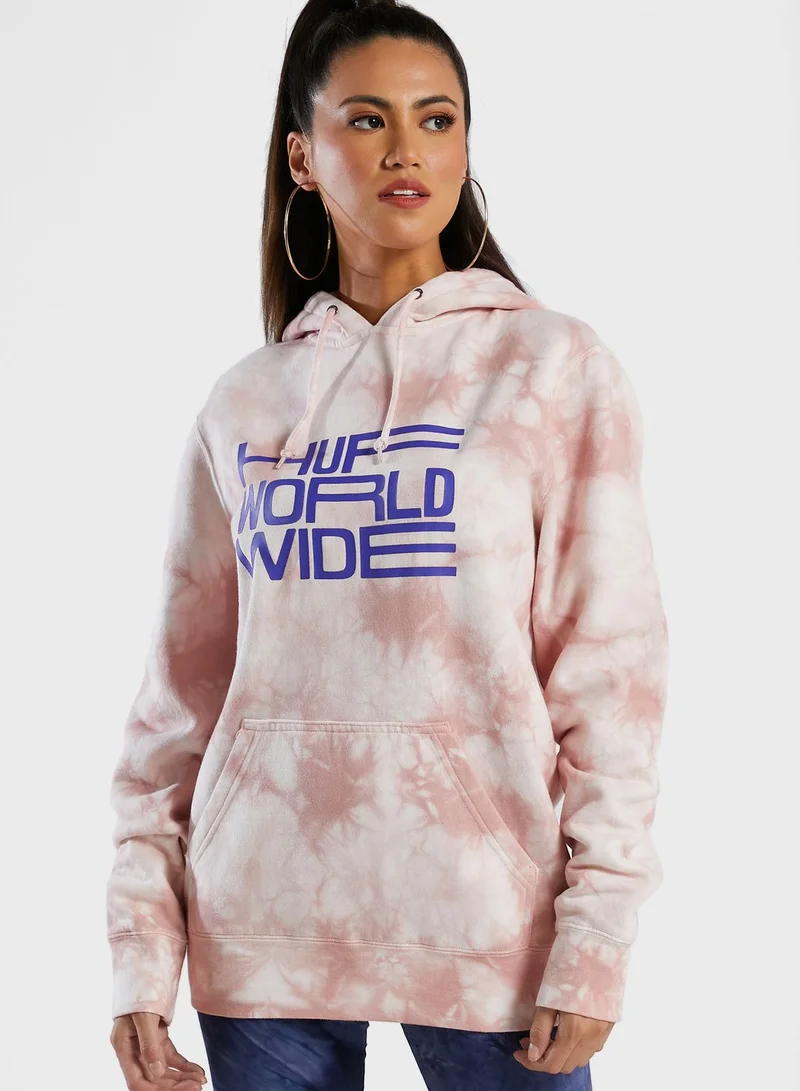 HUF Broadcast Tie Dye Hoodie