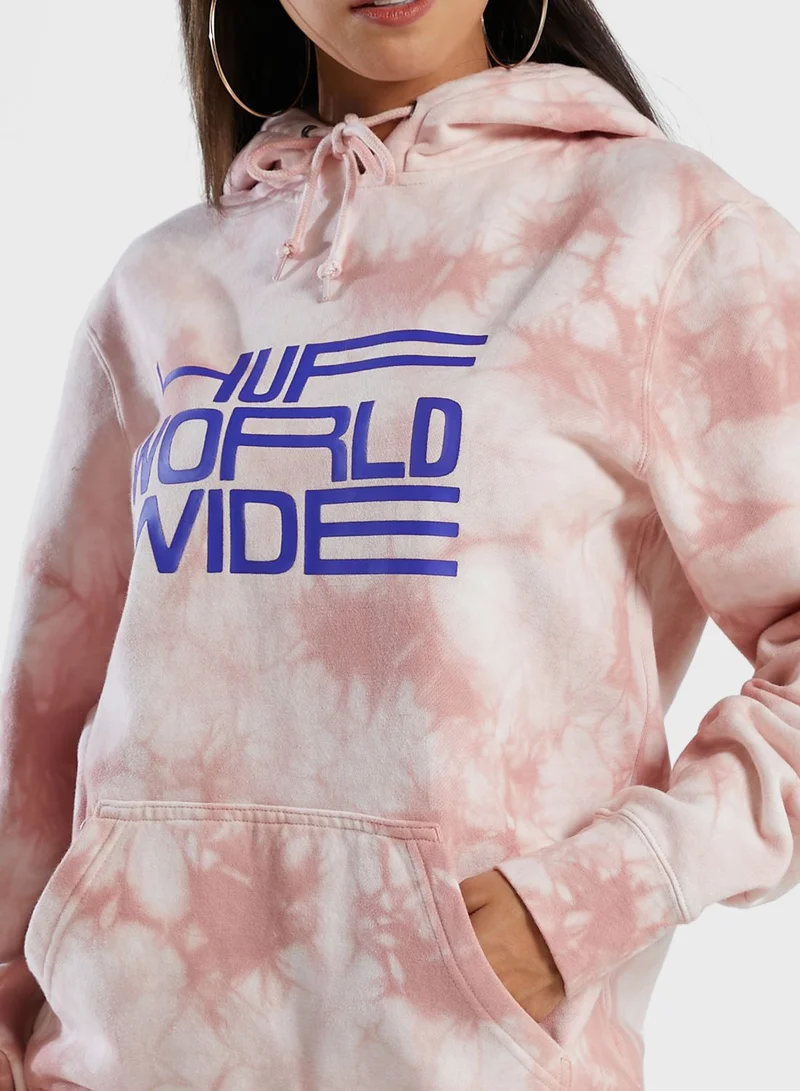 HUF Broadcast Tie Dye Hoodie