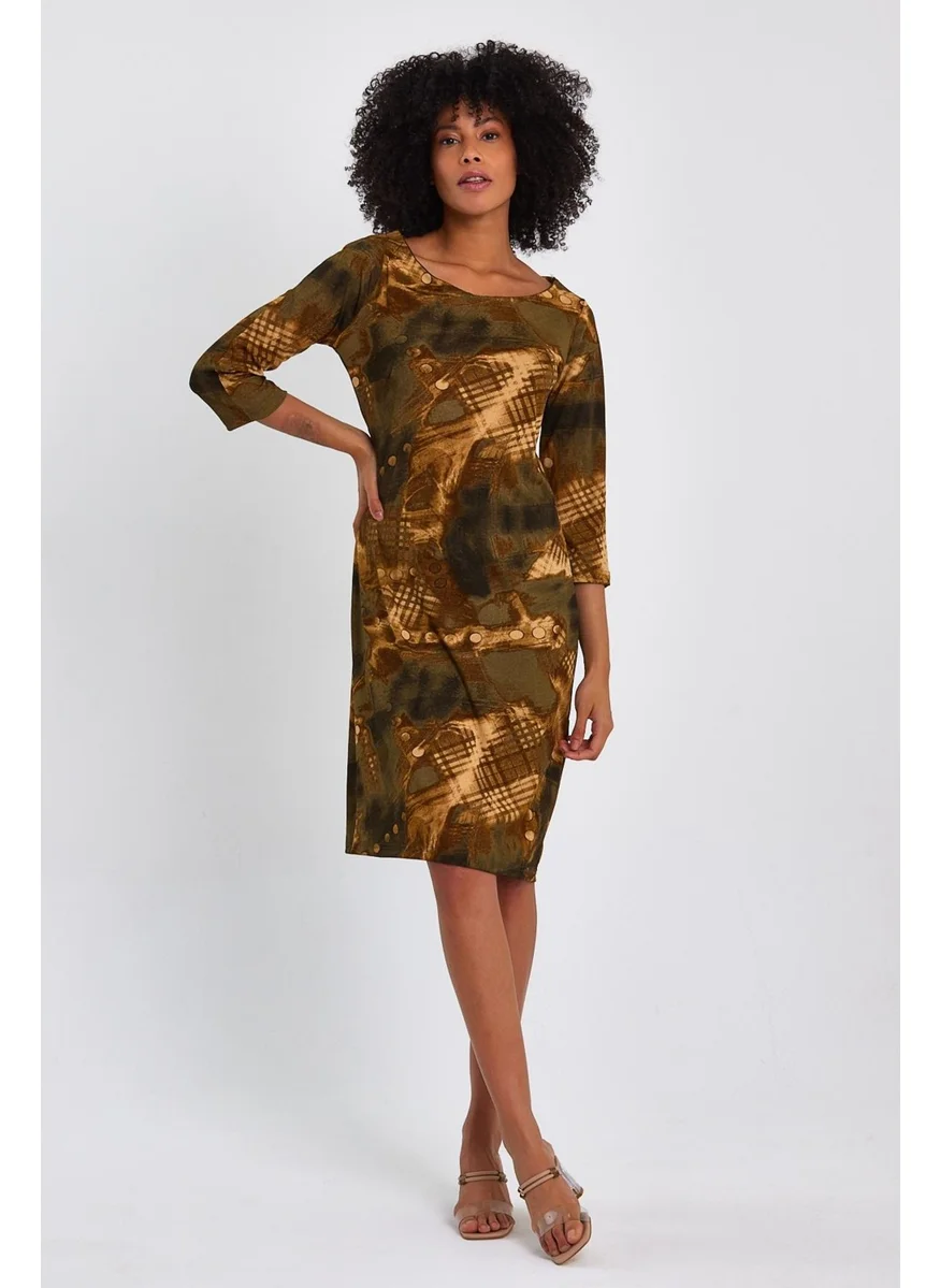 Alexander Gardi Patterned Midi Dress (B22-255A)
