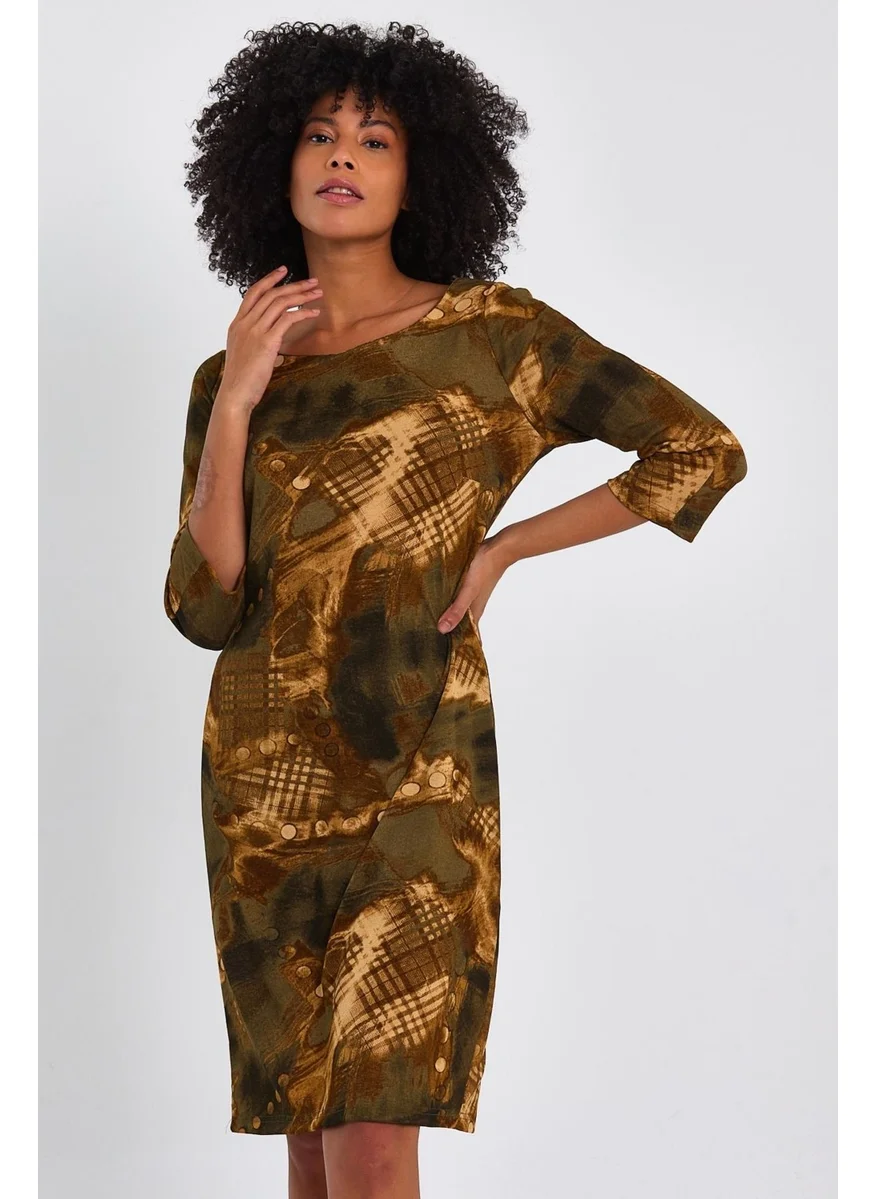 Alexander Gardi Patterned Midi Dress (B22-255A)