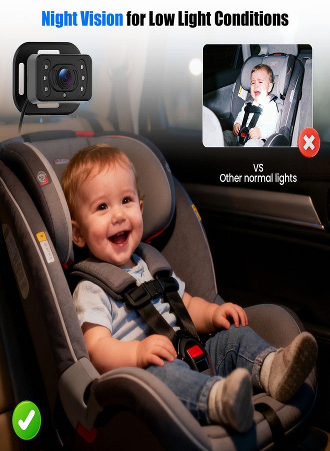 SIXWIN Baby Car Camera Rear-Facing Infant Monitor with Night Vision Car Camera for Baby Wide-Angle Lens Easy Install 360°Adjustable Display - Image 3