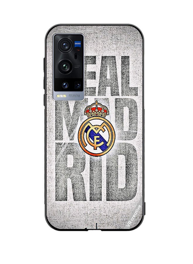 VR CREATIVE Protective Case Cover For Vivo X60 Pro Plus Real Madrid Logo Design Multicolour - Image 1