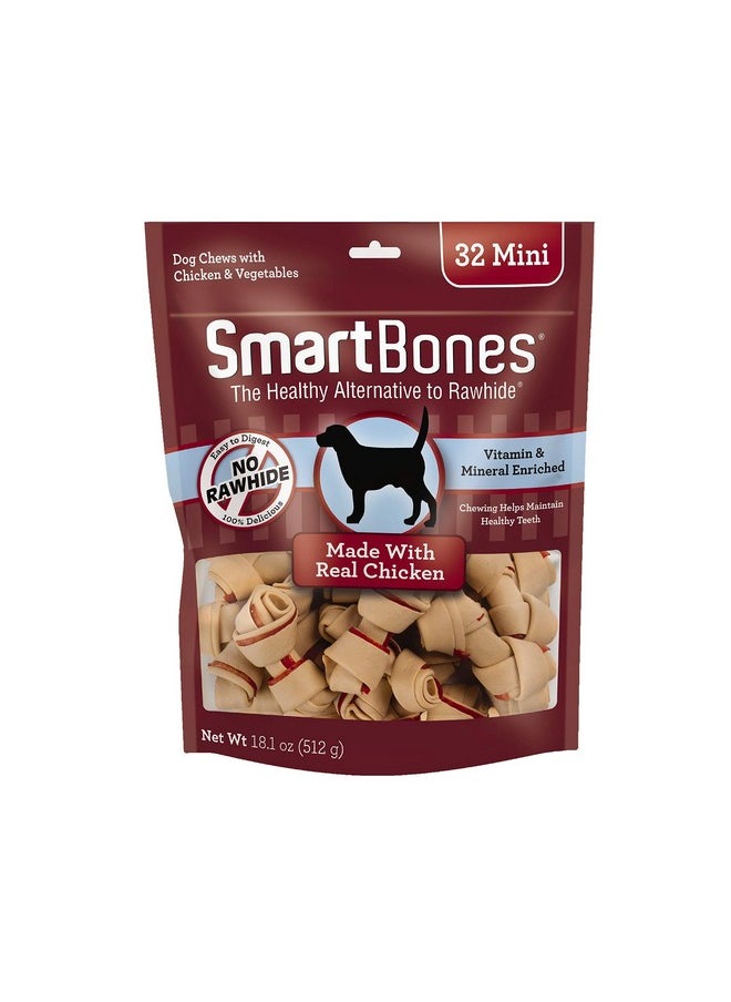 SmartBones SmartBones Mini Chews with Real Chicken 32 Count, Rawhide-Free Chews for Dogs  - Image 1
