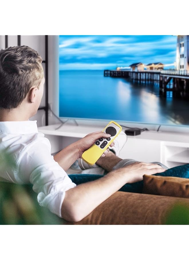 Remote Silicone Case Compatible With Tv Siri Remote 2Nd Gen 2022 Tv 4K 2021 And Airtag Non Slip Shockproof Tv Remote Protective Cover Drop Protection
