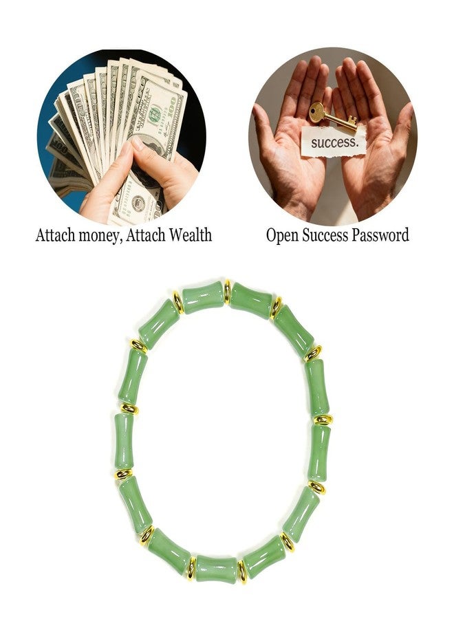 سوار من اليشم الأخضر للنساء، مصنوع من اليشم الأخضر، مجوهرات من الكريستال لجلب الحظ والمال، هدايا مجوهرات - Image 5