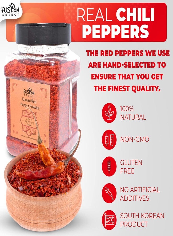 Fusion Select Korean Premium Non-GMO Gluten Free Red Chili Pepper Flakes Powder, Crushed Red Pepper Premium Gochugaru For Kimchi Seasoning, Chicken, Pork, Fish, Vegetables Hot Pepper Flakes (6 Oz Jar) - Image 4