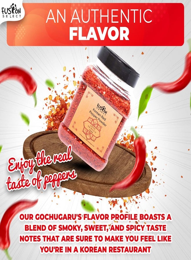 Fusion Select Korean Premium Non-GMO Gluten Free Red Chili Pepper Flakes Powder, Crushed Red Pepper Premium Gochugaru For Kimchi Seasoning, Chicken, Pork, Fish, Vegetables Hot Pepper Flakes (6 Oz Jar) - Image 3