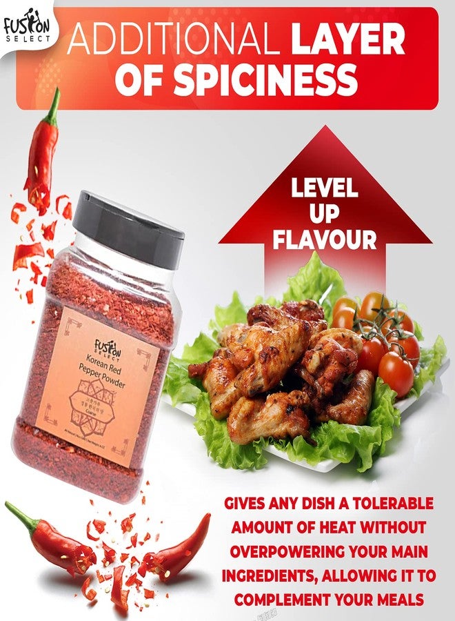 Fusion Select Korean Premium Non-GMO Gluten Free Red Chili Pepper Flakes Powder, Crushed Red Pepper Premium Gochugaru For Kimchi Seasoning, Chicken, Pork, Fish, Vegetables Hot Pepper Flakes (6 Oz Jar) - Image 2